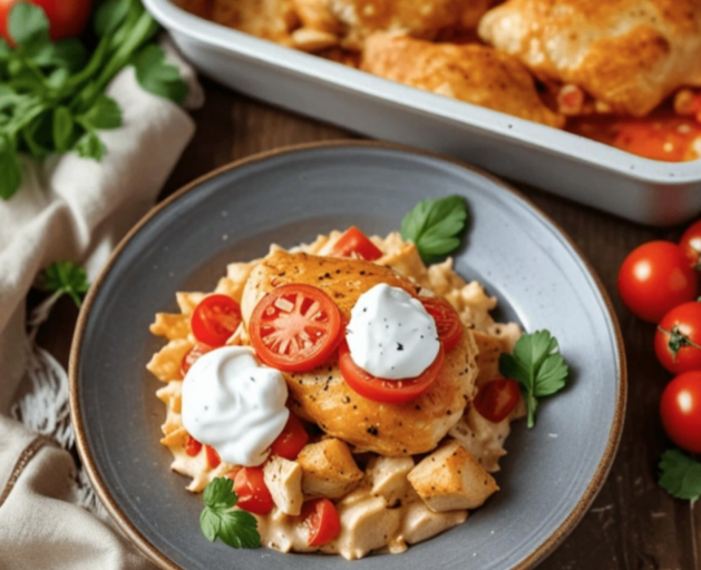 Запечённая курица с картофелем