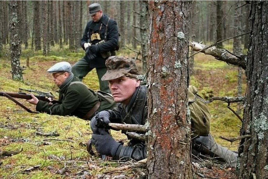партизаны в лесу