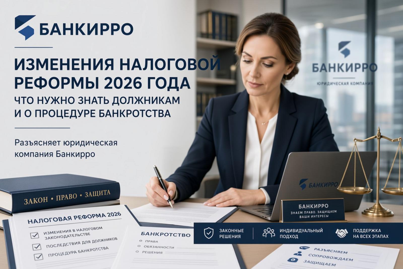 Налоговая реформа 2026 и банкротство от Банкирро