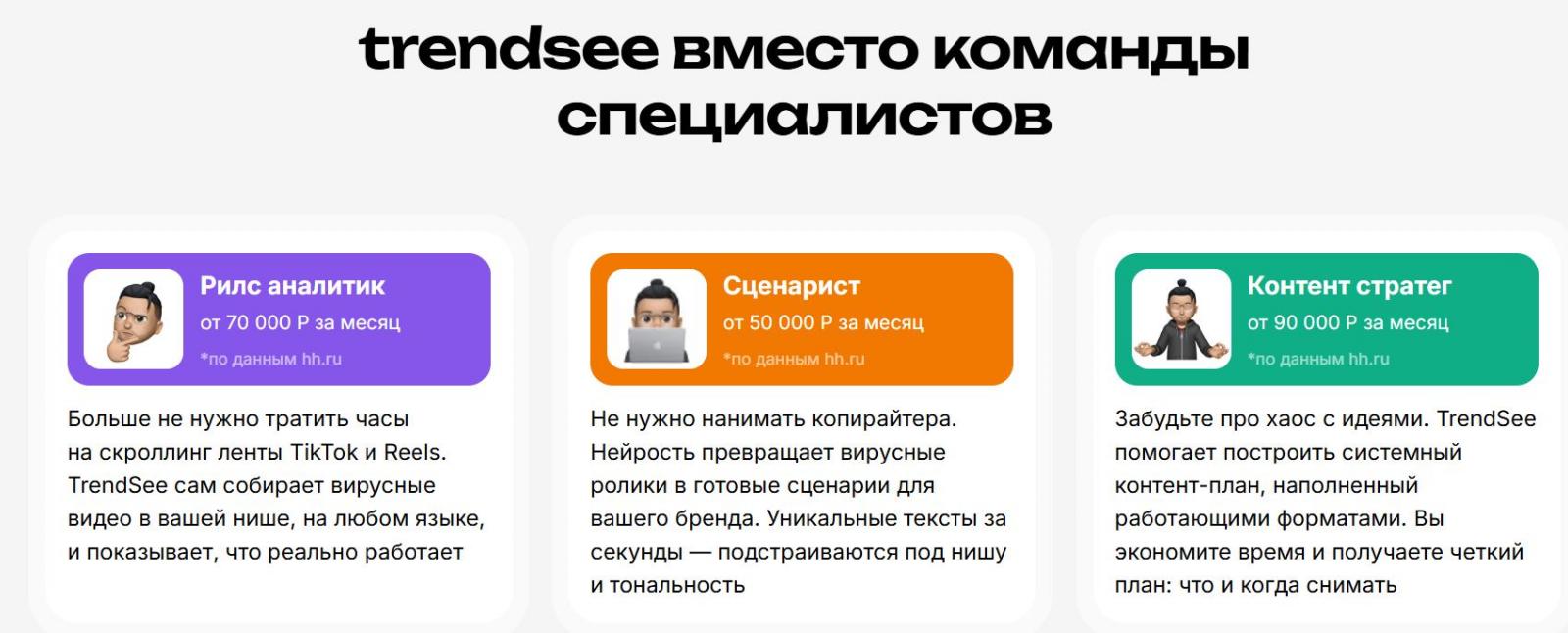 trendsee вместо команды специалистов