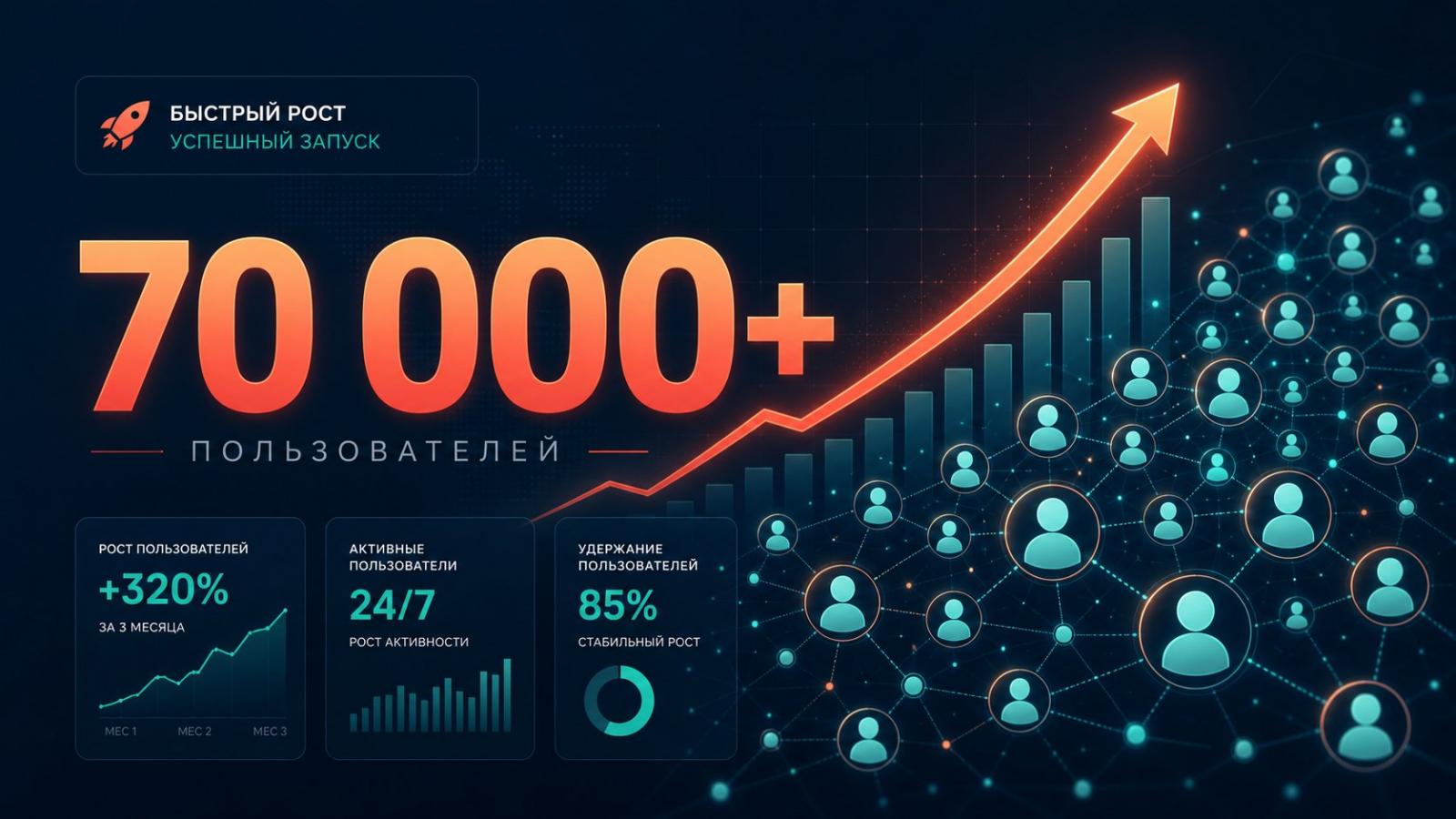 платформе удалось привлечь внимание более семидесяти тысяч пользователей