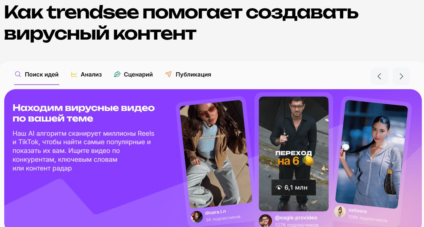 Как trendsee помогает создавать вирусный контент