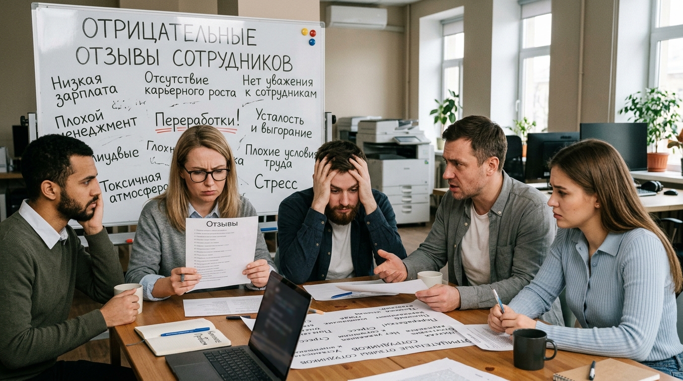 Отрицательные отзывы сотрудников