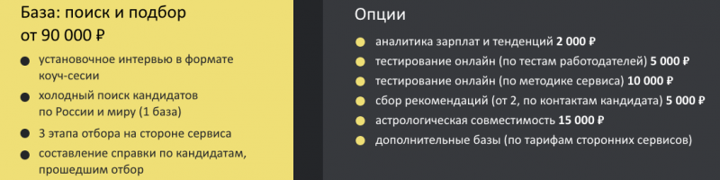 услуги и стомость агентства Лица