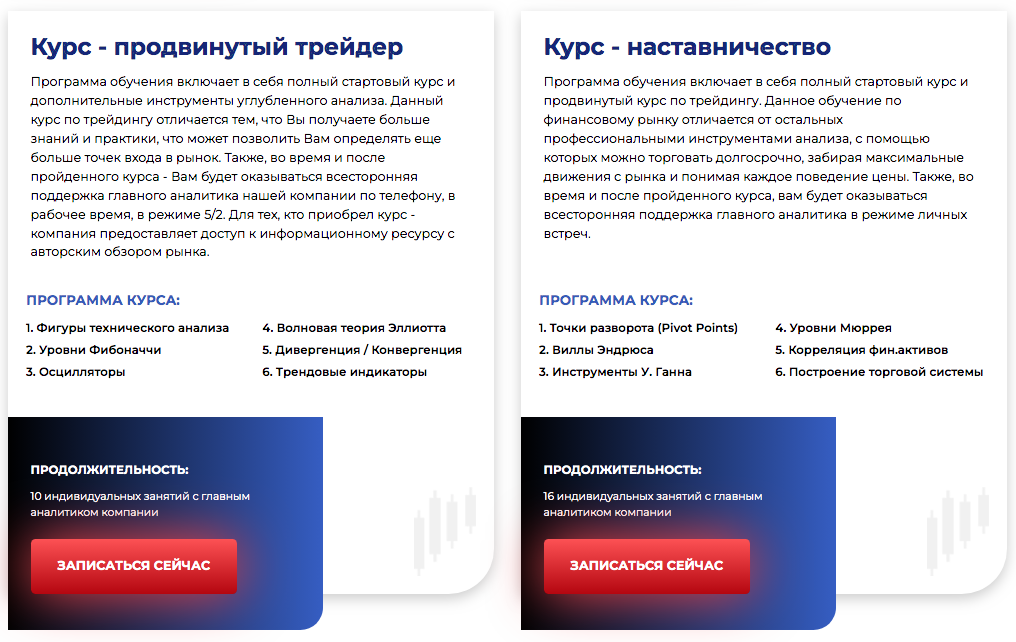 курс продвинутых трейдеров и наставничество